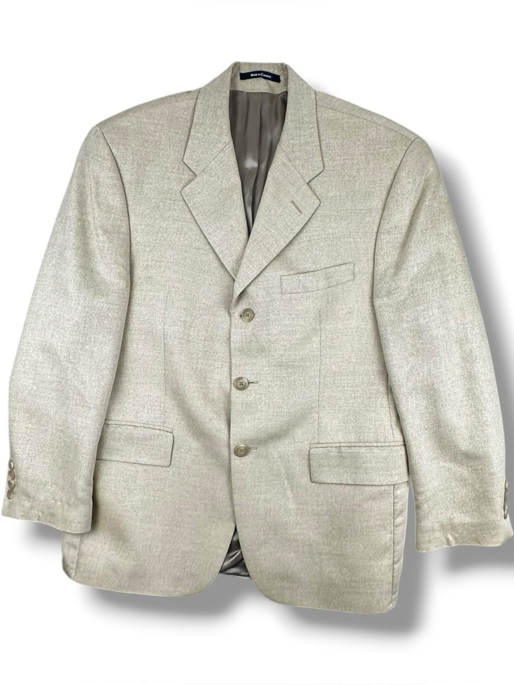 Polo University by Ralph Lauren Silk Wool Blend Sport Coat Tan Herringbone 40R